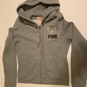 WOMEN’S VICTORIA’S SECRET PINK HOODED ZIP JACKET.